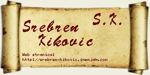 Srebren Kiković vizit kartica